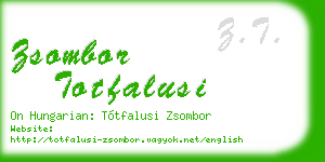 zsombor totfalusi business card
